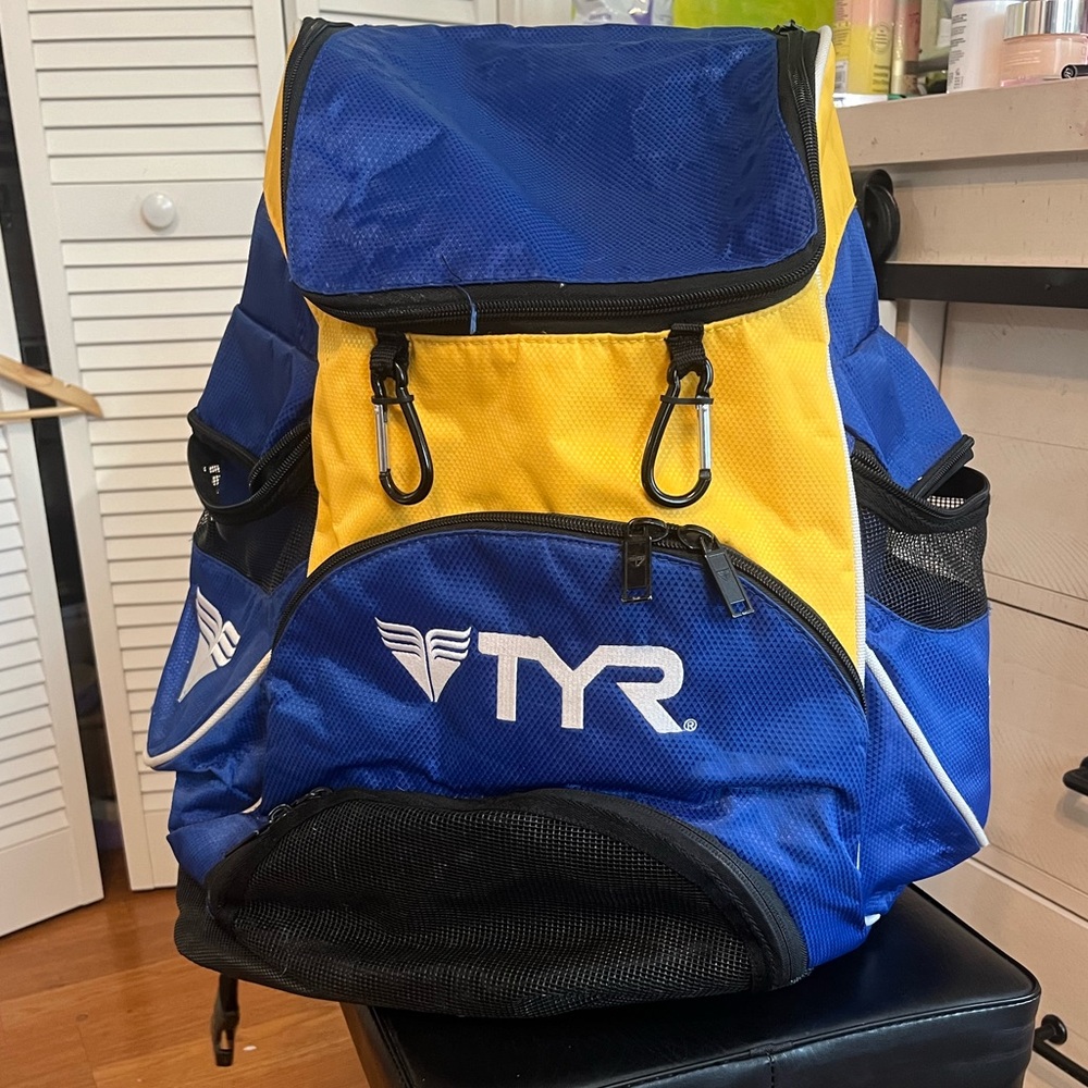 TYR Swim Bag| TYR Alliance 45I Gold Blue